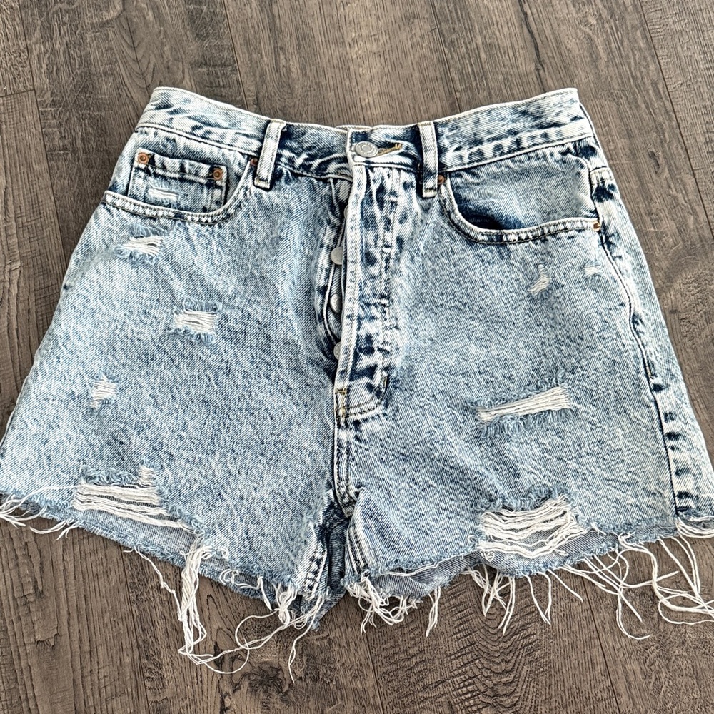 PacSun Distressed Acid Wash ultra high-rise vintage shorts